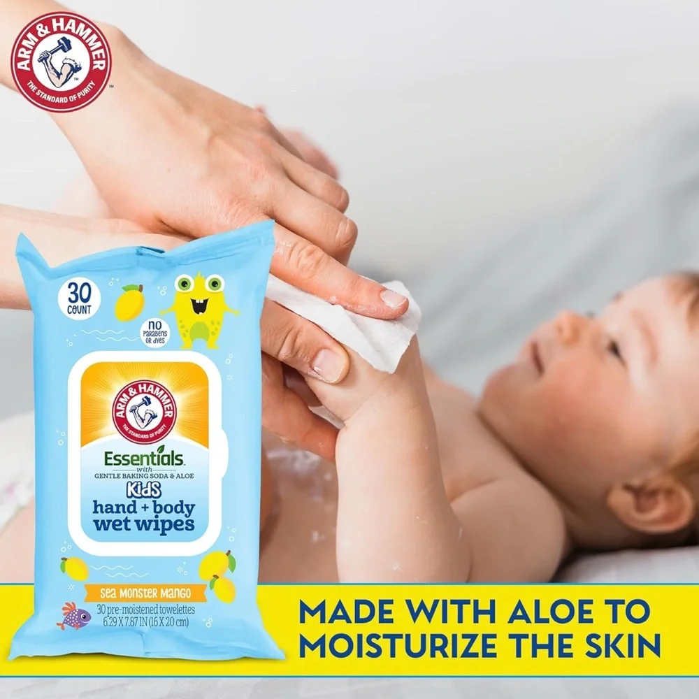 Arm & Hammer Face + Body Wet Wipes - 30ct. Watermelon Kiwi or Mango 🆕 - Picture 6 of 7
